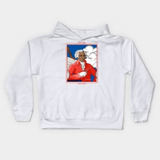 Portrait of Joseph Bologne Blue White Red Kids Hoodie